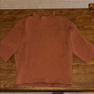 A.L.C. Rust Textured Crop Top